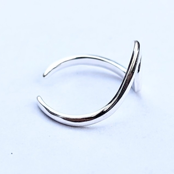 Hawaiian Style .925 sterling silver Toe or Midi Ring - Picture 2 of 3